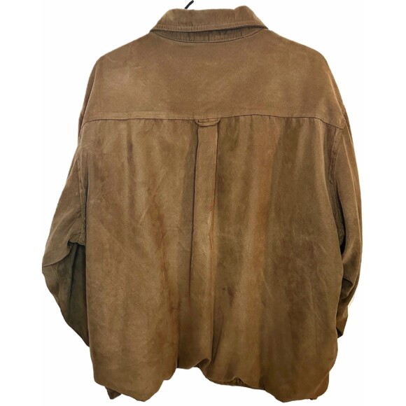 Weatherproof Garment Co. Harrington Bomber Jacket Men's Suede Brown Size XXL - Picture 2 of 9